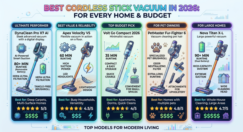 Best Cordless Stick Vacuum in 2026